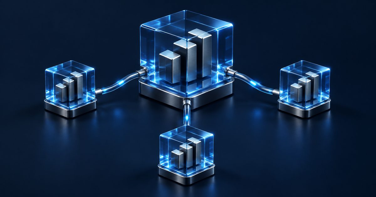 Connected nodes mirroring one another